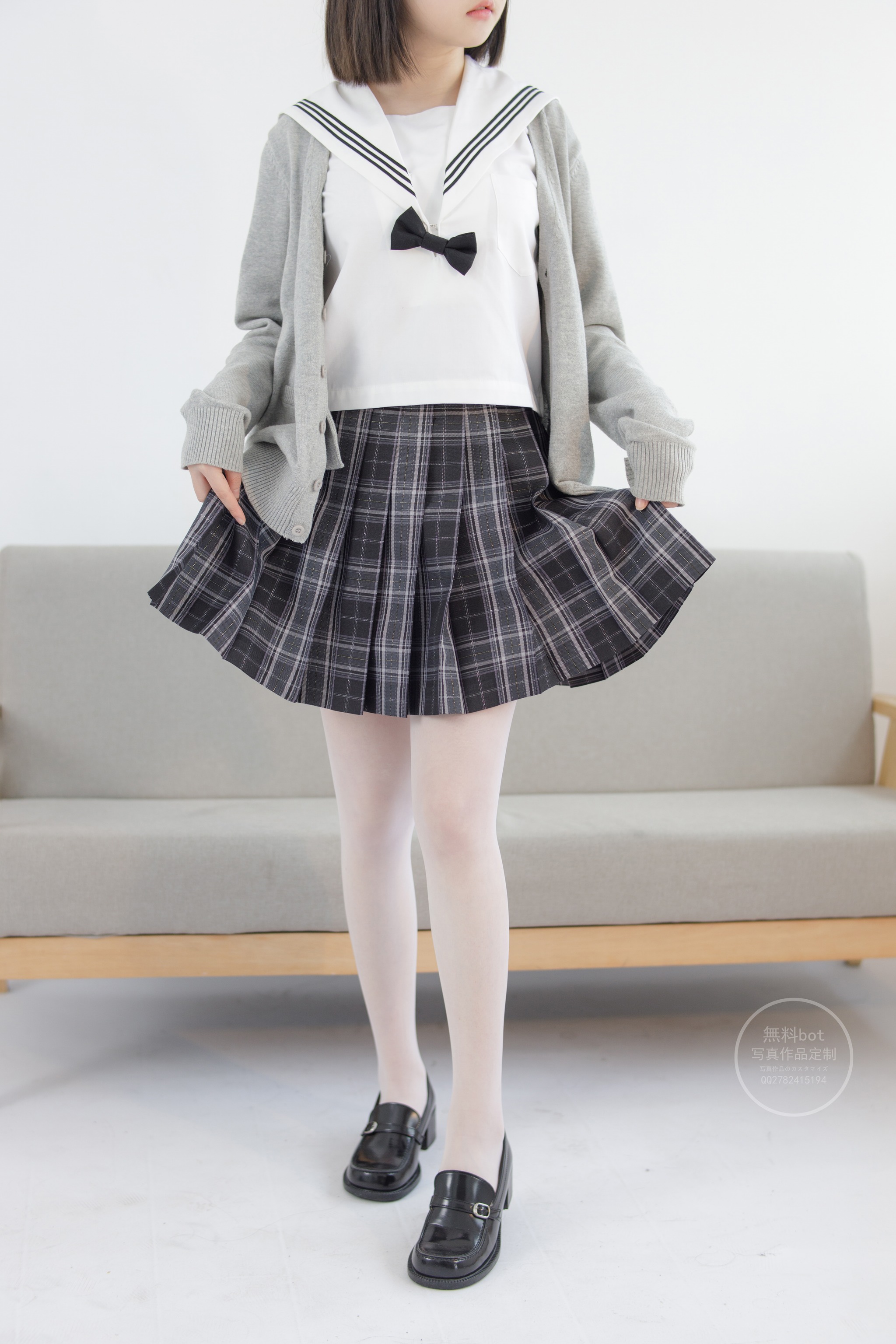 图片[1]-森萝财团 – NO.028 写真 有料 匿名 美少女的白丝JK制服 [101P]-XikXak